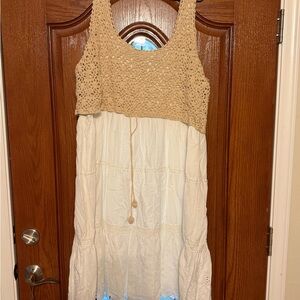 Anthropologie Beckett Crochet Eyelet Dress womens 3x